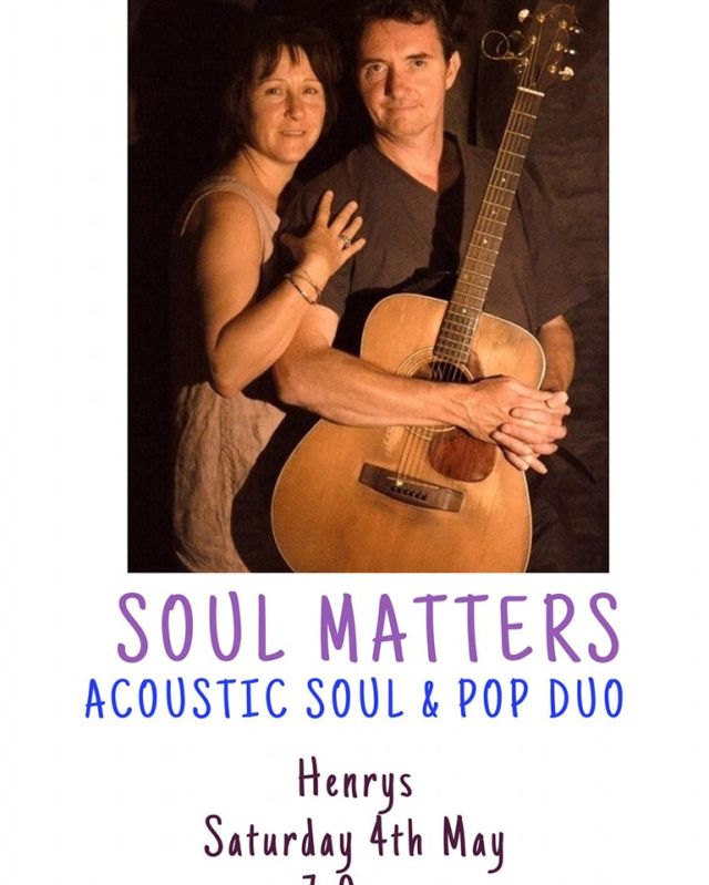 Why not join us this Saturday to enjoy Acoustic Soul & Pop Duo 'Soul Matters.' 🎶💃